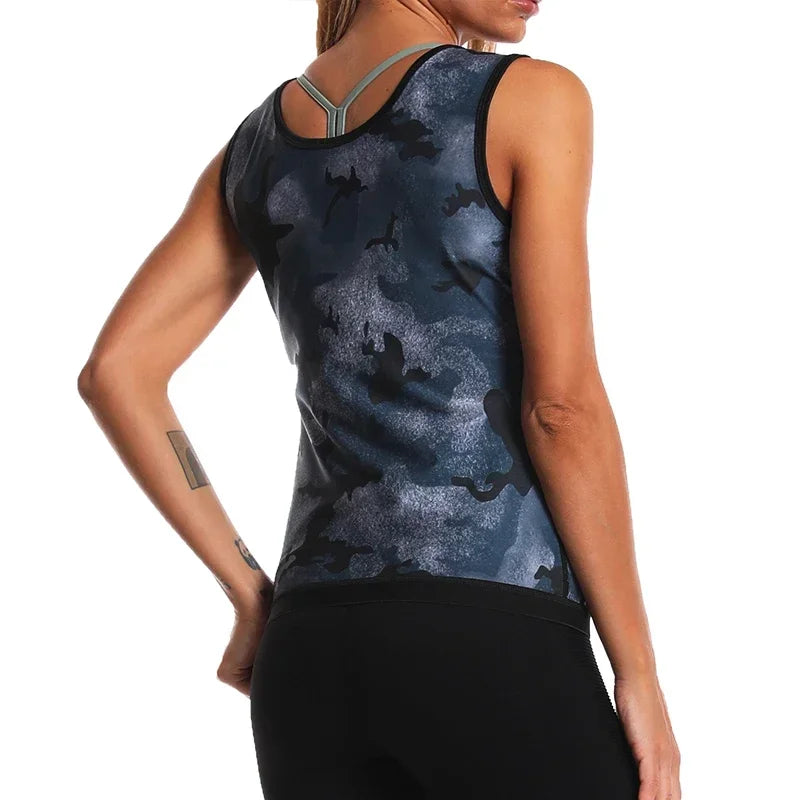 Sauna Vest for Women Weight Loss Workout Top Hot Sweat Tank Top Fitness Corset Top Slimming Shaper Sport Fat Burning Sauna Suits