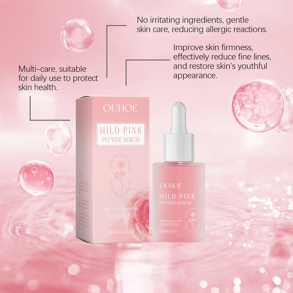 Rose Facial Essence Liquid Peptide Moisturizing Brightening Nourishing Fine Repair Skin Care Beauty Serum for Facial Treatment