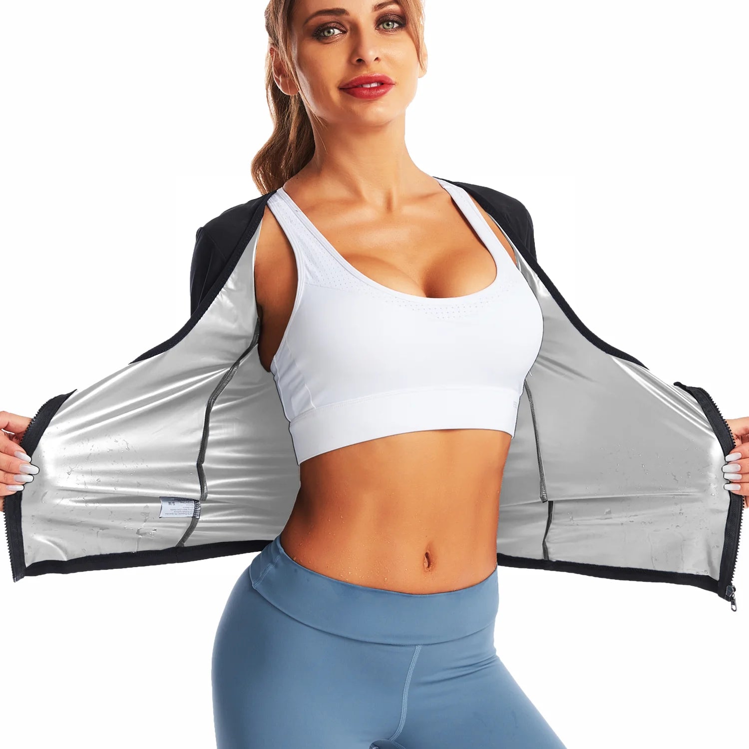 Women Sauna Suit for Weight Loss Sweating Tops Fitness Jacket Hot Thermo Long Sleeves Gym Shaper Fat Burning Workout Tracksuit