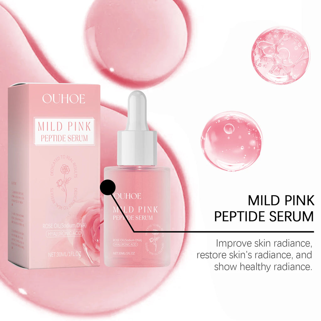 Rose Facial Essence Liquid Peptide Moisturizing Brightening Nourishing Fine Repair Skin Care Beauty Serum for Facial Treatment