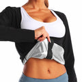 Women Sauna Suit for Weight Loss Sweating Tops Fitness Jacket Hot Thermo Long Sleeves Gym Shaper Fat Burning Workout Tracksuit